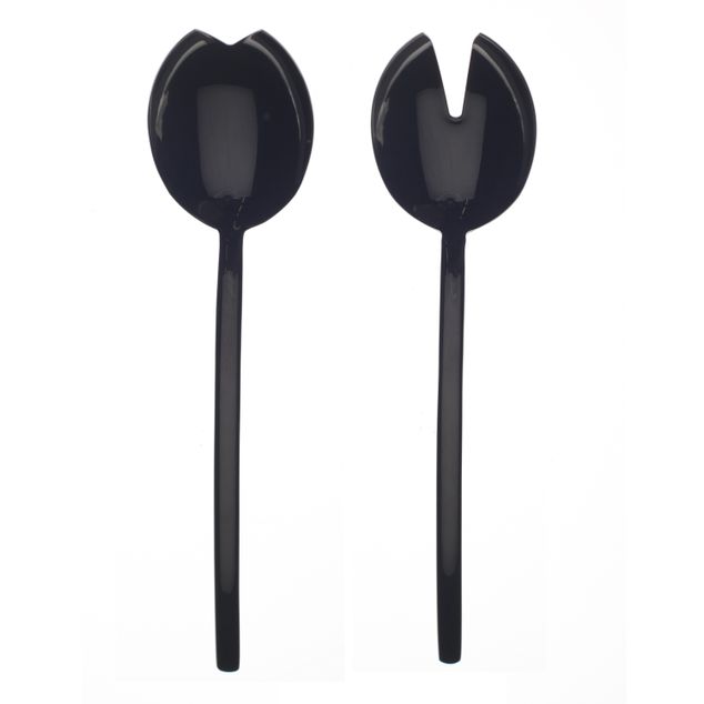 Box Salad Cutlery Due Oro Nero