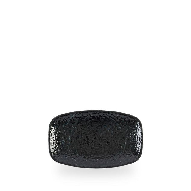 Homespun Chroma Black Oblong Chefs Plate 20x12,1cm