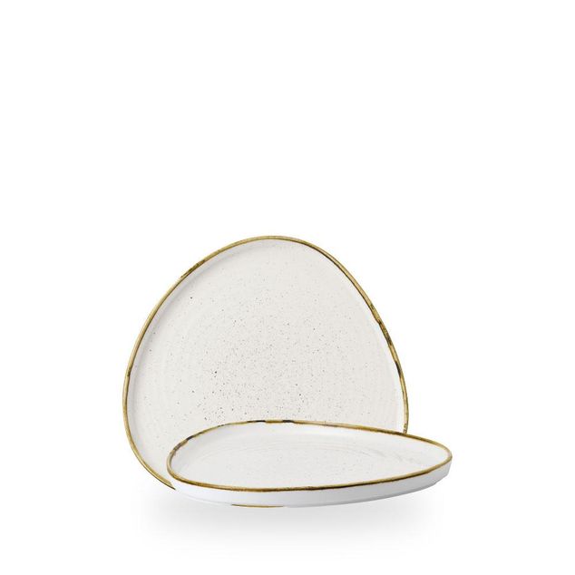 Stonecast Barley White Triangle Walled Chefs Tallerken 20Cm