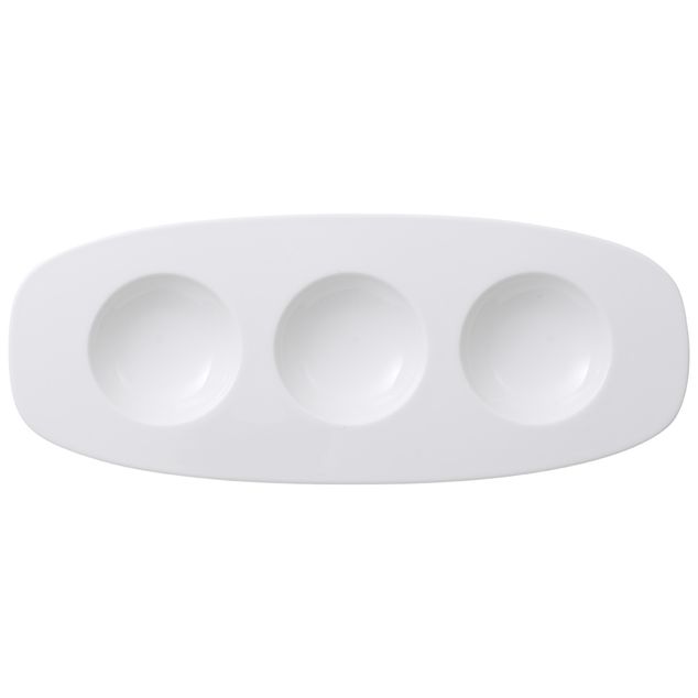 Affinity Oval compartment plate 300x120mm