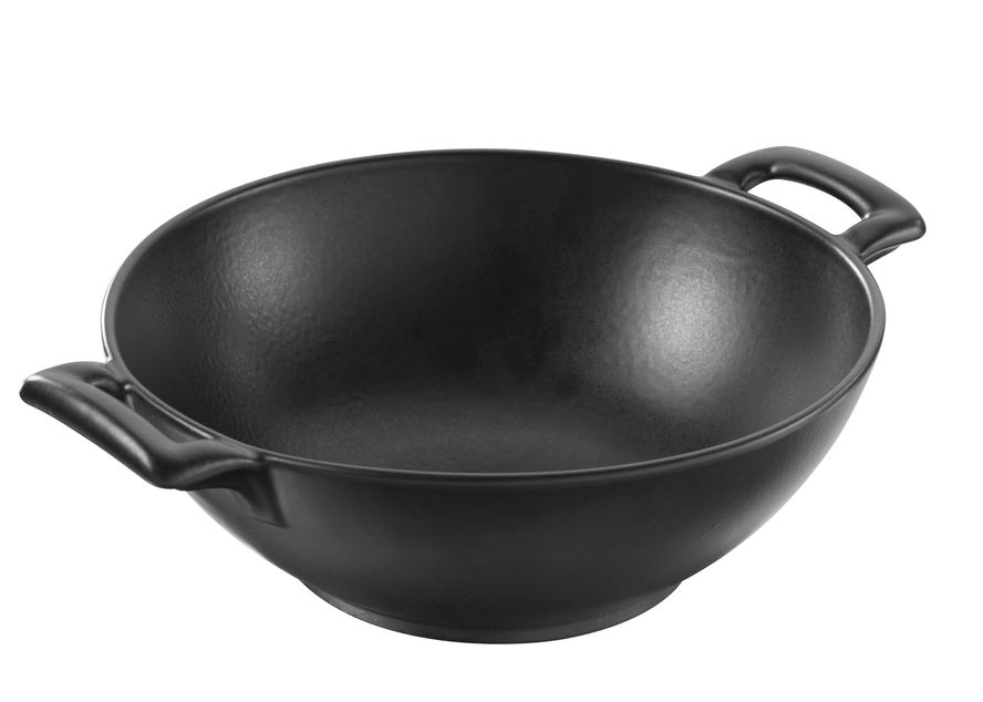 Belle Cuisine Individual Wok 20Cm 1L Cast Iron Style