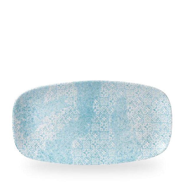 Aquamarine Med Tiles Chefs Oblong Tallerken 35.5 X 18.9Cm