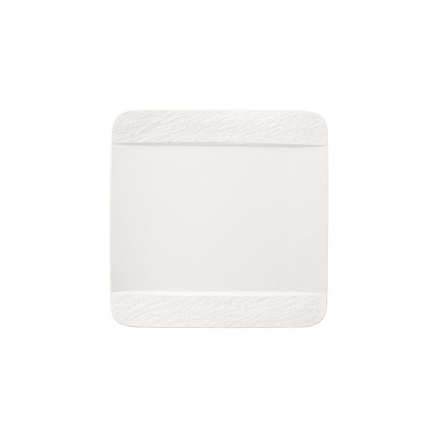 Manufacture Rock blanc Square flat plate 884g