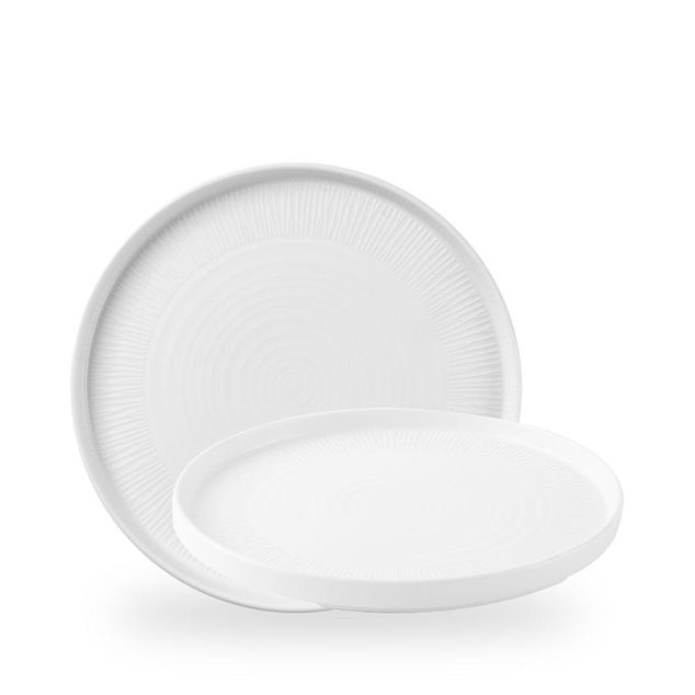 Bamboo Ceramic Walled Plate 26cm H: 2cm