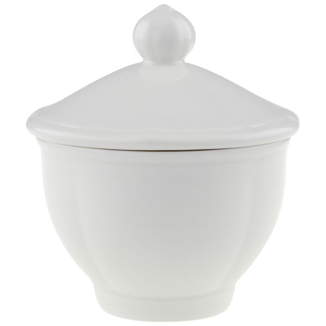 La Scala white Sugar bowl with cover 100x100x110mm 0,22L