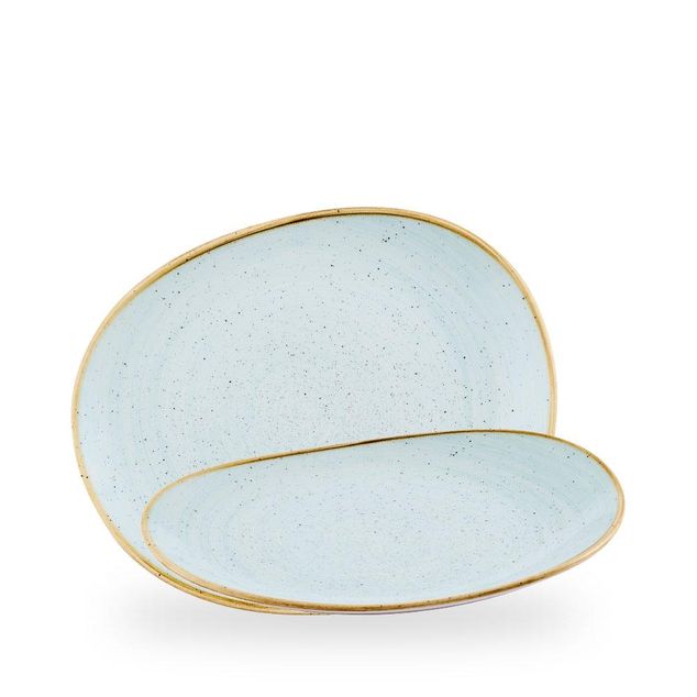 Stonecast Duck Egg / Opal Organic Plate  / 28cm