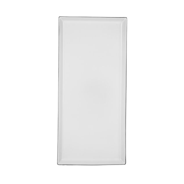 Equinoxe Rectangular Tallerken 32,5Cm White Cumulus