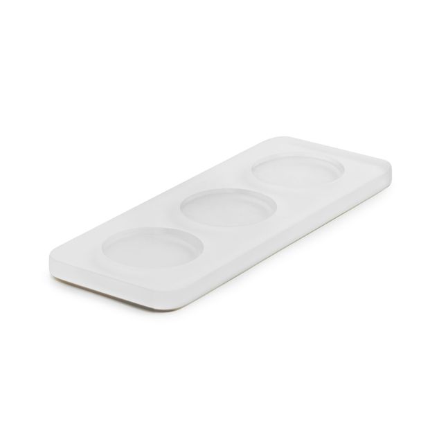 MEALPLAK Tray With 3 Inserts Nacryl White