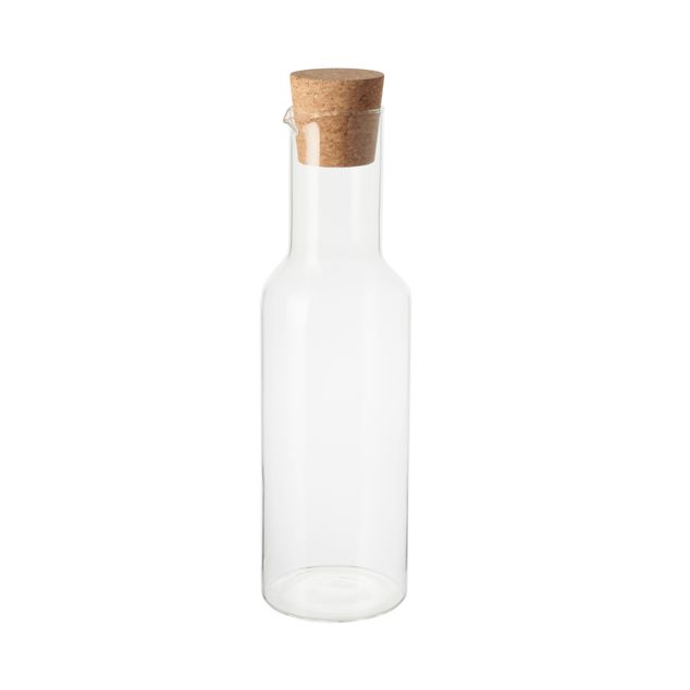 Glass Carafe 1,2L Borosilicate Glass / Cork Stopper