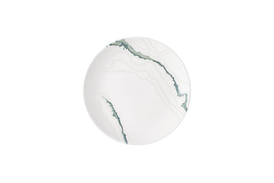 Inked Tide Accents Green Evolve  * Coupe Plate * 21.7cm