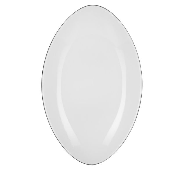 Equinoxe Oval Tallerken 35Cm White Cumulus