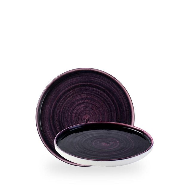 Stonecast Patina Deep Purple Walled Plate 21cm H: 2cm