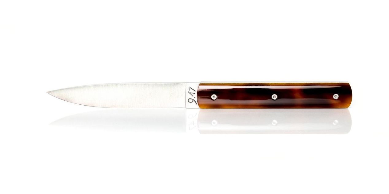 Perceval Table knife 947 Prestige tortoiseshell handle