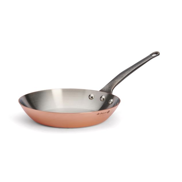 Debuyer Kobber/Rf. Stål Induksjon Stekepanne Med Jernhåndtak Ø. 24 Cm.