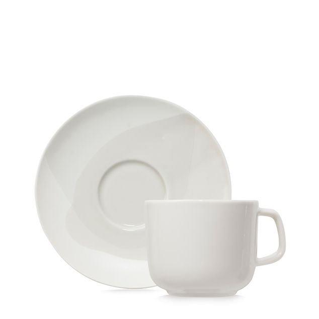 CONFLUENCE Espresso Cup And Saucer 8Cl Linen Alabaster white