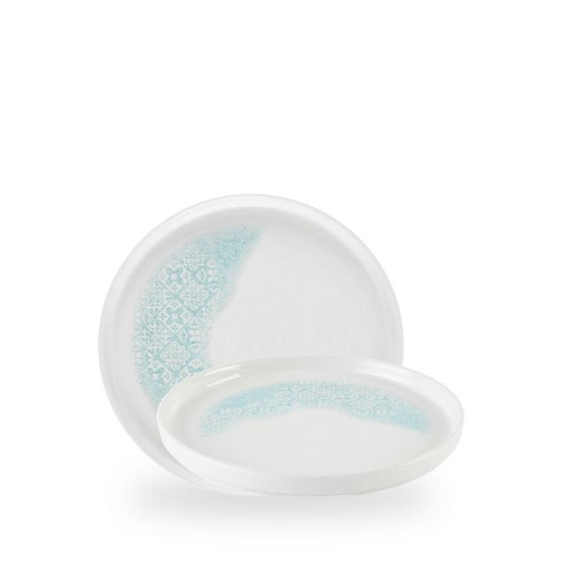 Med Tiles Aquamarine Walled Plate 21cm H:2cm