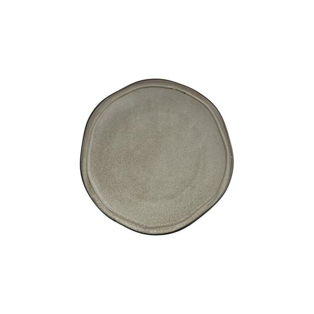 STON GREY Plate flat round coupe - Ø27,5cm - H:30cm