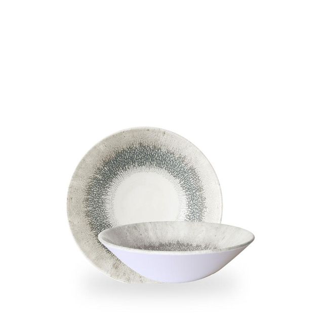 Studio Prints Fusion Grey Evolve Deep Coupe Bowl 19.6cm H: 5.5cm 75cl