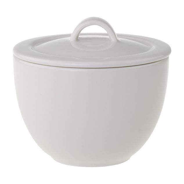 Universal white Sugar bowl with cover 0,22L