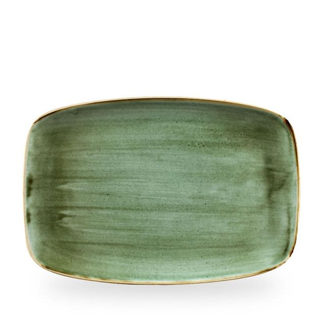 Stonecast Samphire Green Oblong Chefs Tallerken 34.4 X 23.4Cm