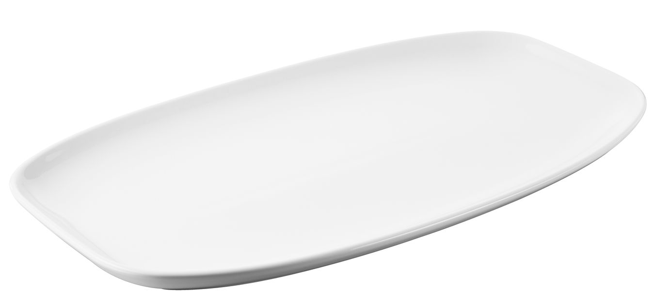 Club Rectangular Tallerken 36X21Cm White