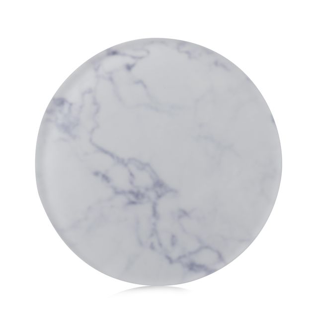 Round Tray 17cm For L High Tea Nacryl white marble