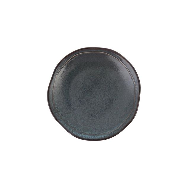 STON BLUE Plate flat round coupe - Ø25,5cm - H:20cm