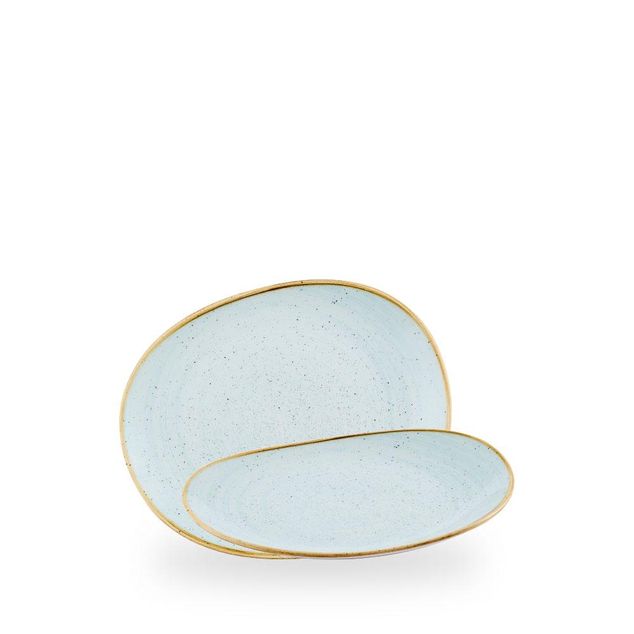 Stonecast Duck Egg / Opal Organic Plate  / 21cm