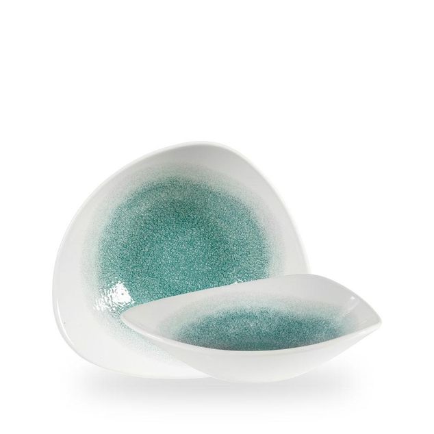 Raku Jade Green Lotus Bolle 23.5Cm