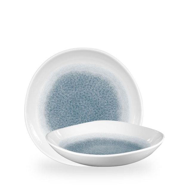 Raku Topaz Blue Organic Trace Bolle 25.3Cm
