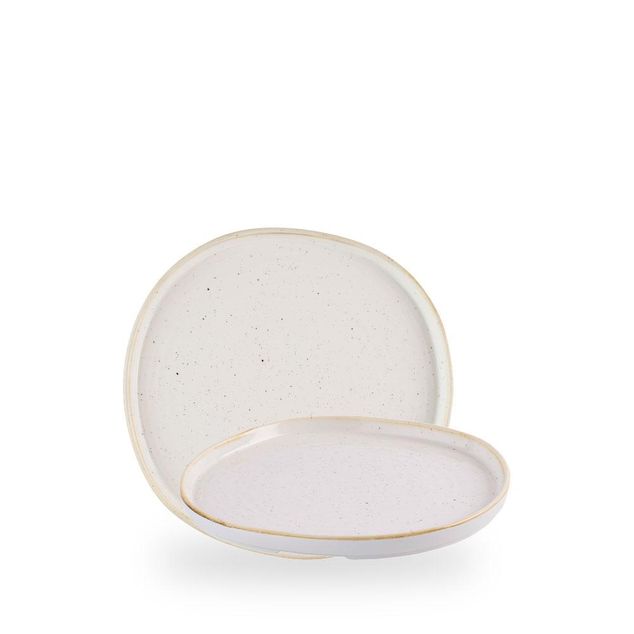 Stonecast Barley White Organic Walled Plate 21cm H:2cm