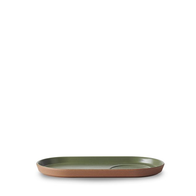 CONTRE JOUR Tea Saucer 19X10cm Olive green