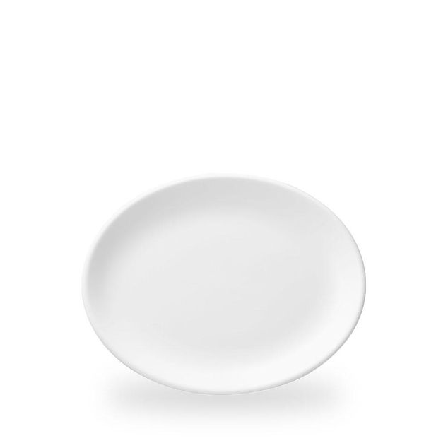 White Oval Tallerken 25.4Cm