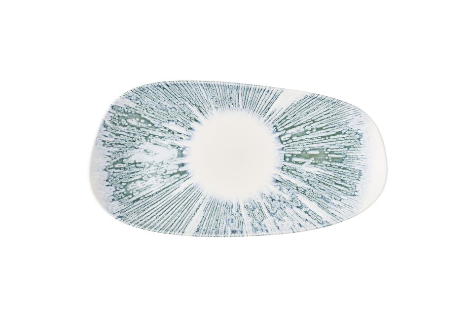 Opal Lyra Blue Opal * Organic Oblong Plate * 35 x 18.5cm