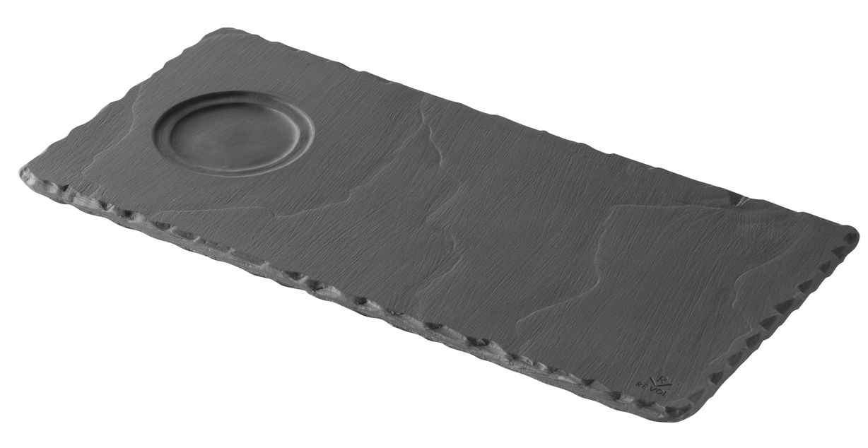 Basalt Gourmet Fat 2Wells 25Cm Matt Slate Style