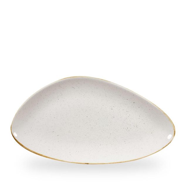 Stonecast Barley White Triangle Chefs Tallerken 35.5 X 18.8Cm