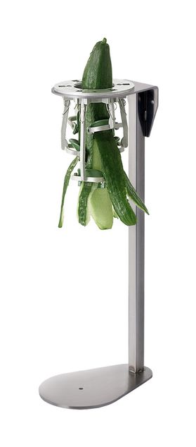 Louis Tellier St/st peeler on stand - Cucumbers