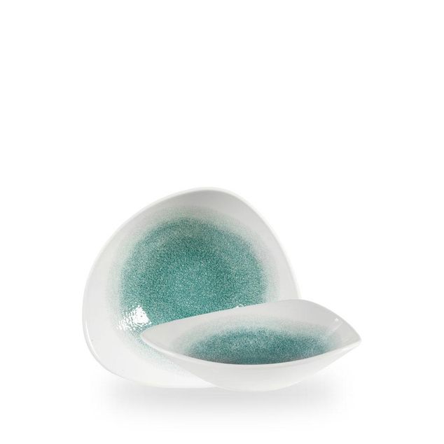 Raku Jade Green Lotus Bolle 18.5Cm