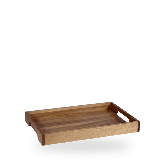 Wood Solokk Base Handled Fat 39.7 X 25.8Cm