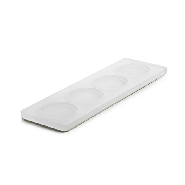 MEALPLAK Tray With 4 Inserts Nacryl White
