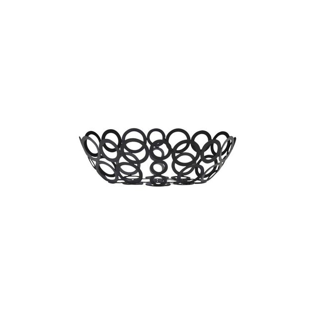 ACCESSORIES Black Oval Bread Basket 21x15cm - H:80cm
