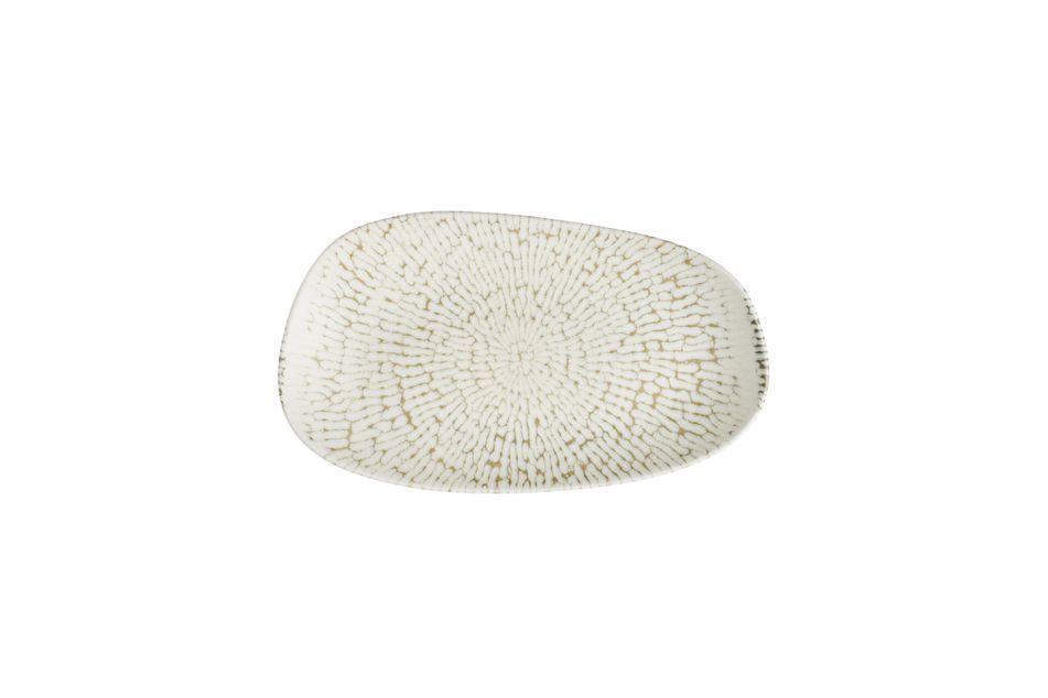 Inked Cascade Taupe Opal * Organic Oblong Plate * 26 x 15cm