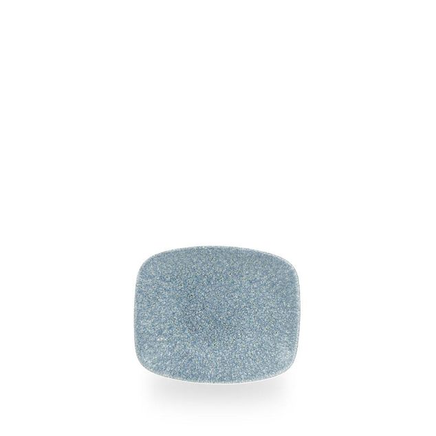 Raku Topaz Blue Oblong Chefs Tallerken 15.4 X 12.6Cm