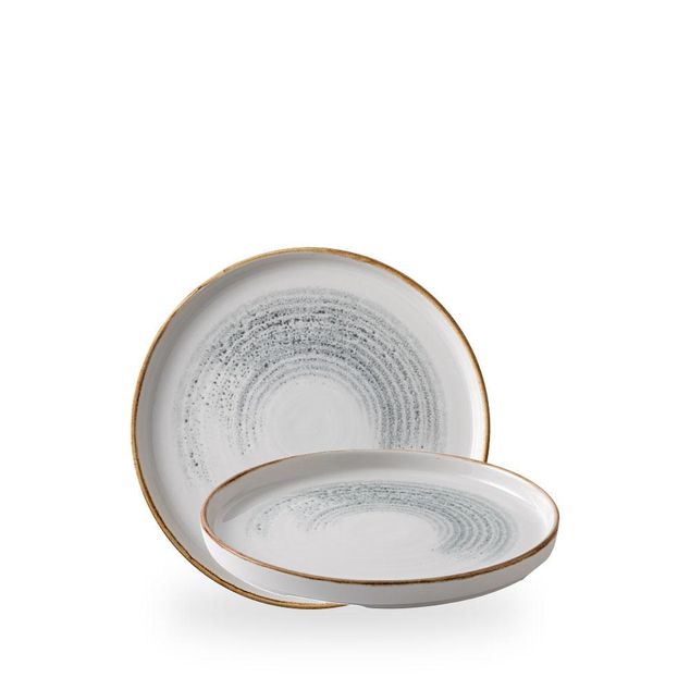 Homespun Accents Jasper Grey Walled Tallerken 21Cm