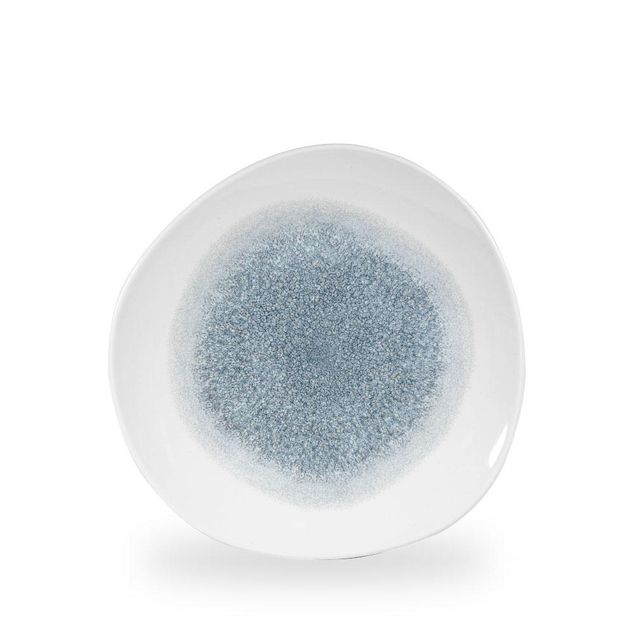 Raku Topaz Blue Rund Trace Tallerken 26.4Cm