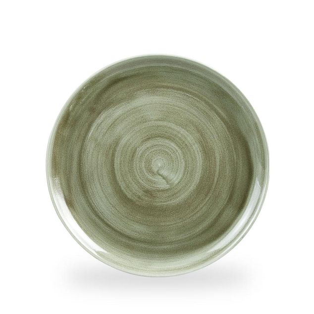 Stonecast Patina Burnished Green Evolve Coupe Tallerken 28.8Cm