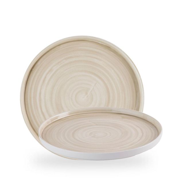 Stonecast Canvas Natural Walled Plate 27.5cm