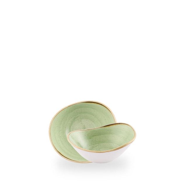 Stonecast Sage Green / Opal Organic Bowl  / 15cm 6cm 26cl