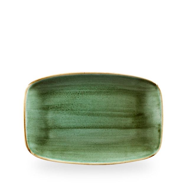 Stonecast Samphire Green Oblong Chefs Tallerken 30 X 19.9Cm