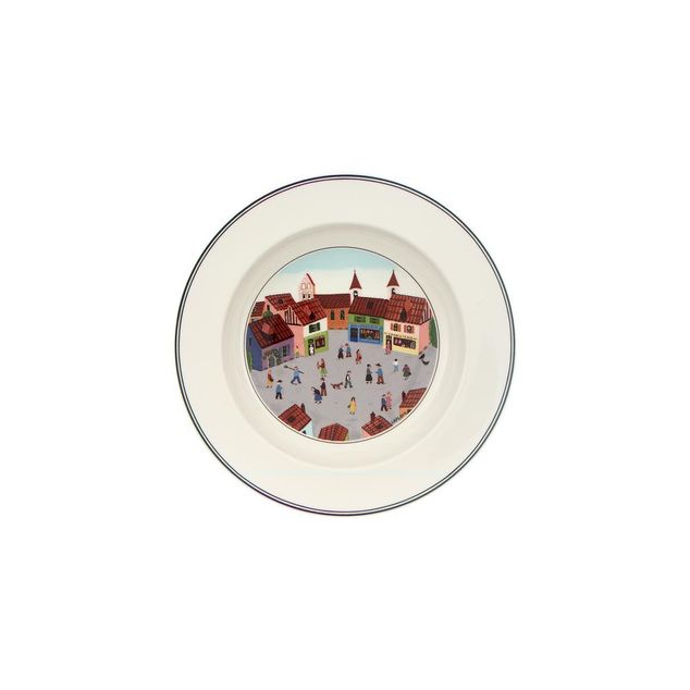 Design Naif Deep plate Village 31 cl 22,1 cm 440g